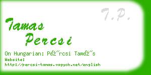 tamas percsi business card